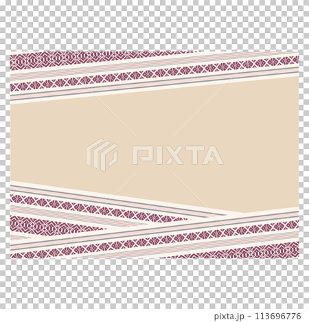 Hakata-ori style Japanese pattern frame B Hakata-ori style Japanese pattern frame B 113696776