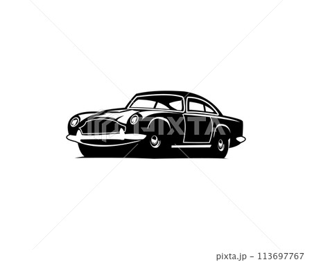 Aston Martin Virage 1994 car. front view with style, legend car vector design. isolated white background view from side. best for logos, badges, emblems 113697767