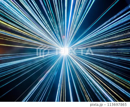 光の集中線 光の集中線 113697865