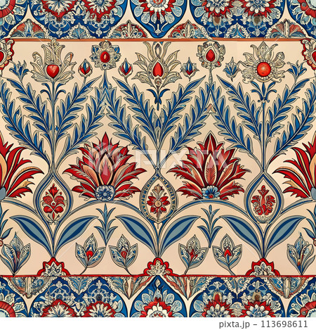 seamless pattern with flowers seamless pattern with flowers 113698611