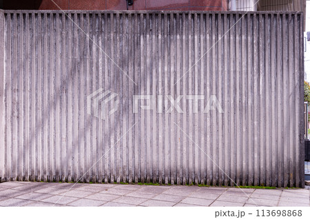street wall background ,Industrial background, empty grunge urban street with warehouse brick wall 113698868
