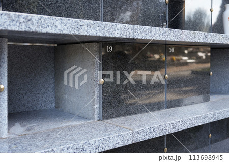 Columbarium for burial of urns with ashes 113698945