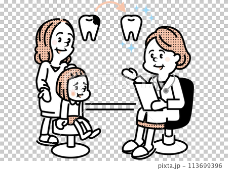 A child having a dental check-up 113699396