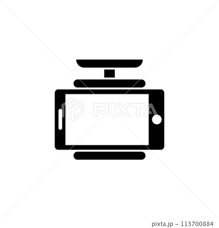Smartphone Car Holder Flat Vector Icon 113700884