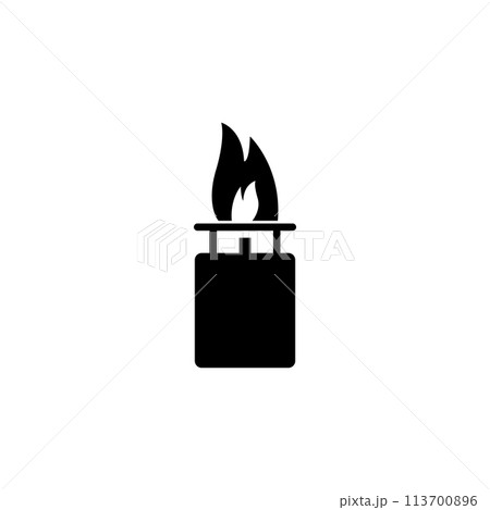 Camping Gas Stove Flat Vector Icon Camping Gas Stove Flat Vector Icon 113700896