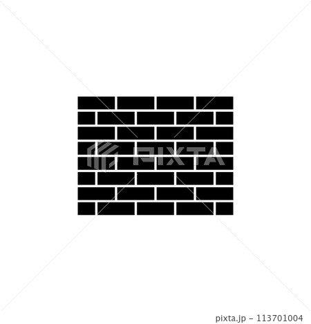 Wall Brick Flat Vector Icon 113701004