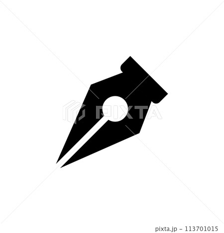 Fountain Pen Nib Flat Vector Icon 113701015