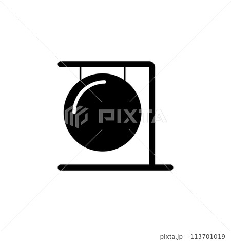 Boxing Bell Flat Vector Icon 113701019