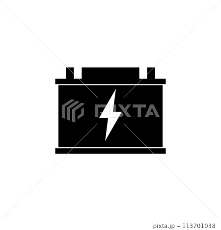 Car Battery. Accumulator Battery Energy Power Flat Vector Icon 113701038