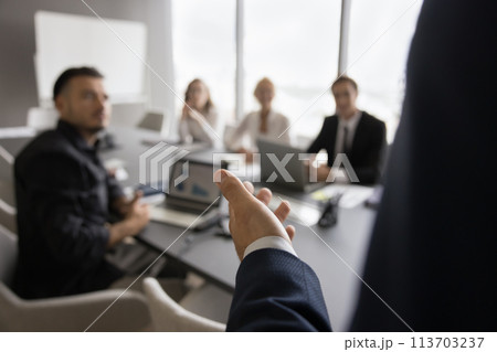 Unknown male speaker hold training for staff members Unknown male speaker hold training for staff members 113703237