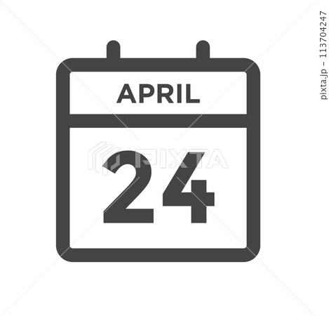 April 24 Calendar Day or Calender Date for Deadline or Appointment 113704247