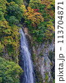 （長野県）紅葉が始まった志賀高原の澗満滝（かんまん滝） 113704871