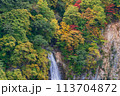 （長野県）紅葉が始まった志賀高原の澗満滝（かんまん滝） 113704872