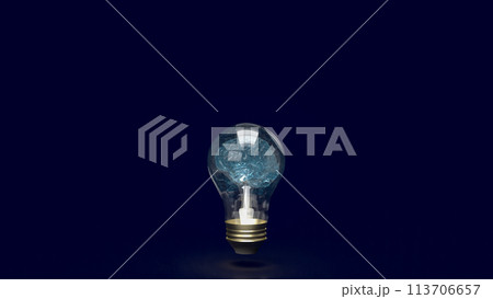 The Brain light bulb for education or creative inspiration concept 3d rendering. The Brain light bulb for education or creative inspiration concept 3d rendering. 113706657