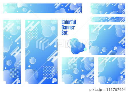 バナーセット_メンフィス柄 バナーセット_メンフィス柄 113707494