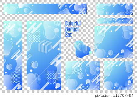 バナーセット_メンフィス柄 バナーセット_メンフィス柄 113707494