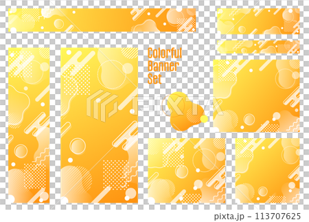 Banner set_Memphis pattern Banner set_Memphis pattern 113707625