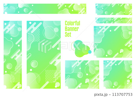 バナーセット_メンフィス柄 113707753