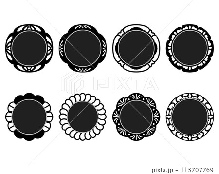 8種の黒のふすまの引き手 113707769