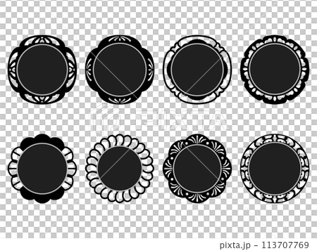 8種の黒のふすまの引き手 113707769