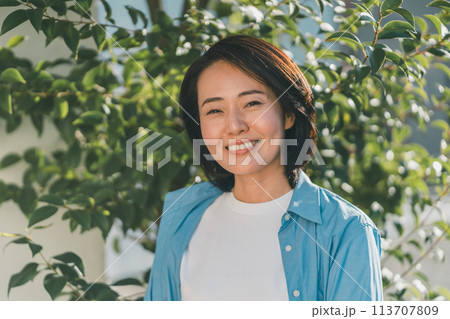 a forty-something woman a forty-something woman 113707809
