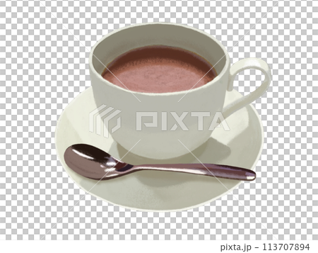 Hot cocoa (with spoon) Hot cocoa (with spoon) 113707894