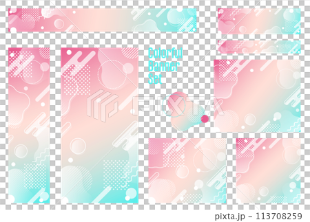 橫幅集_孟菲斯圖案 113708259