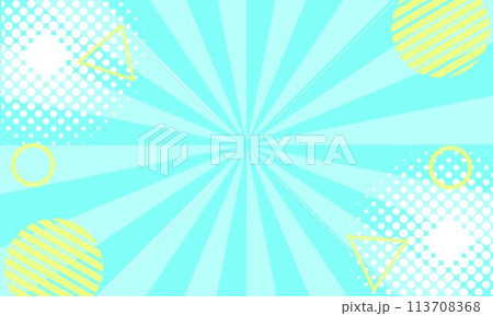 夏らしい集中線の背景素材 113708368