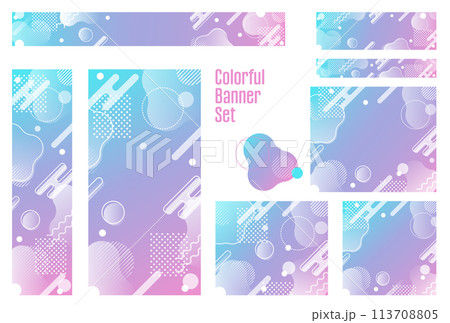 バナーセット_メンフィス柄 バナーセット_メンフィス柄 113708805