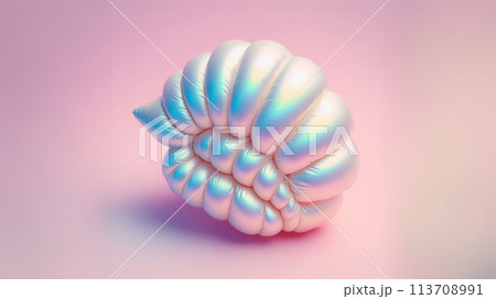Colorful Shell on Pastel background. Summer Vacation Concept. Colorful Shell on Pastel background. Summer Vacation Concept. 113708991