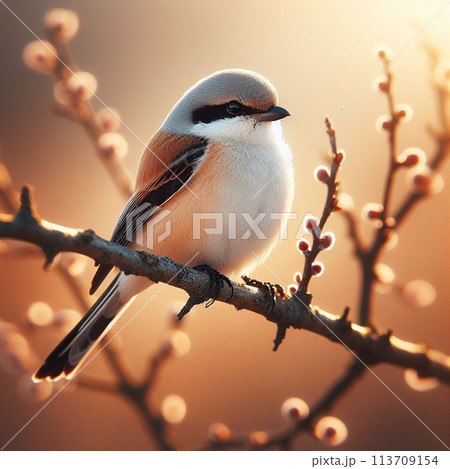 森の中 小枝にとまる シジュウカラ 森の中 小枝にとまる シジュウカラ 113709154