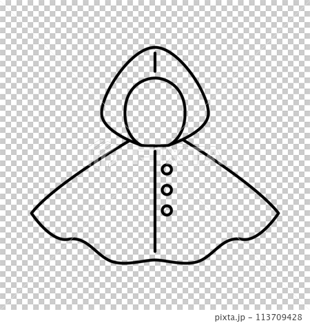 レインコートのアイコン。ベクターイラスト。 113709428