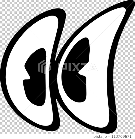 The eye cartoon vintage image for decor your concept. 113709671