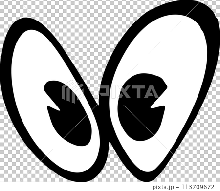 The eye cartoon vintage image for decor your concept. 113709672