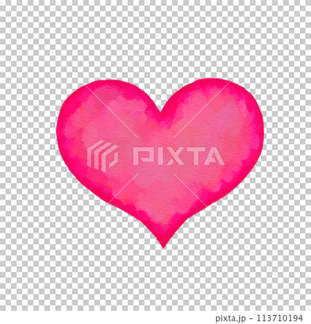 手描き風 ハートのイラスト 手描き風 ハートのイラスト 113710194
