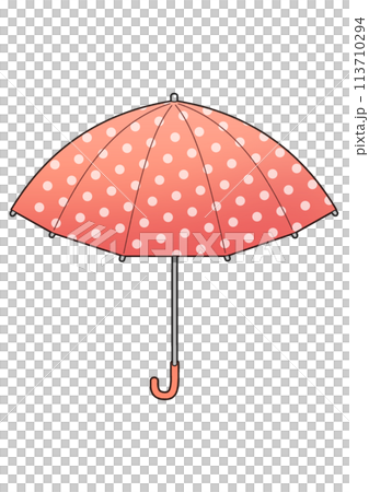 Red polka dot umbrella Red polka dot umbrella 113710294