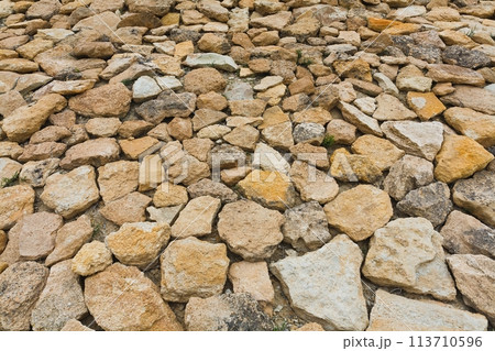 Texture of the old brick wall 113710596