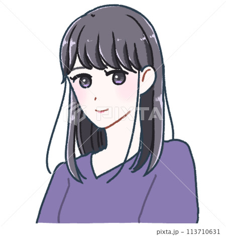 女性イラスト_ソフトエレガントのイラスト素材 [113710631] - PIXTA