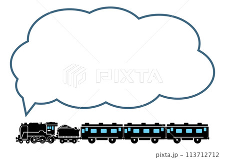 おもちゃ風のSL C62と、もこもこのふきだし おもちゃ風のSL C62と、もこもこのふきだし 113712712