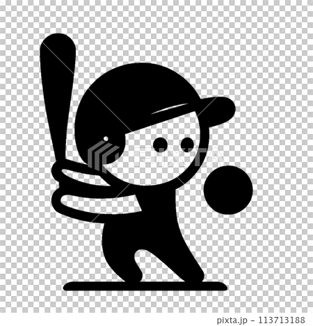 野球をする人 113713188