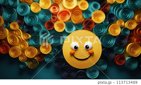 Happiness in simple things World smile day Cheerful emoticons, laughter joy smiles, good mood enjoyment fun entertainment happiness uplifting humor, joy cheerfulness, smile 113713489