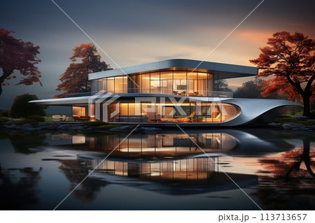 House of the Future. Alternative creative planning design architecture innovative modern modernized buildings. the skill and science of constructing, designing buildings and structures. 113713657