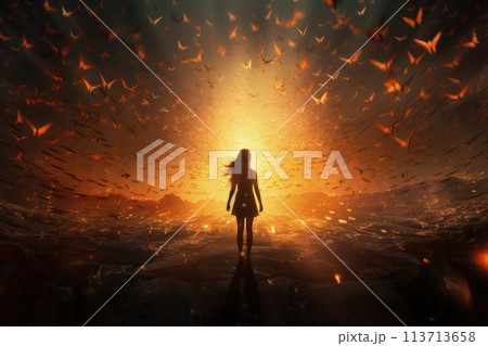 the soul goes to heaven Life after death, knocking on heaven's door, gates of heaven, chastity, religious concept, meeting god, paradise, bible . 113713658