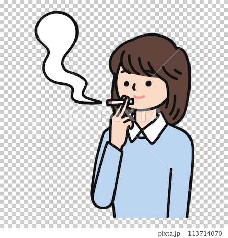 Smoking woman 113714070