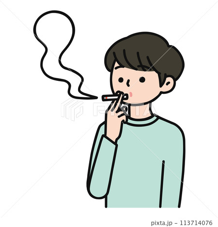 喫煙している男性 喫煙している男性 113714076