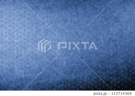 和柄の和紙_青 和柄の和紙_青 113714368