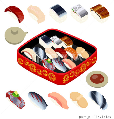 おいしい寿司~秋~(鰯・小・鰆・帆立・新子小鰭・平目・秋刀魚・太刀魚・鰻) おいしい寿司~秋~(鰯・小・鰆・帆立・新子小鰭・平目・秋刀魚・太刀魚・鰻) 113715185