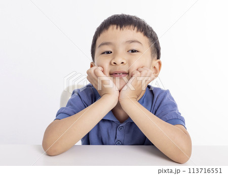 Portrait of a  smiling child boy 113716551