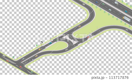 Isometric image of a smart interchange (plain) 113717876