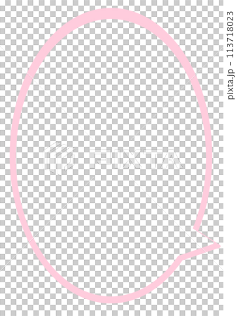 シンプルな吹き出し　淡いピンク 113718023